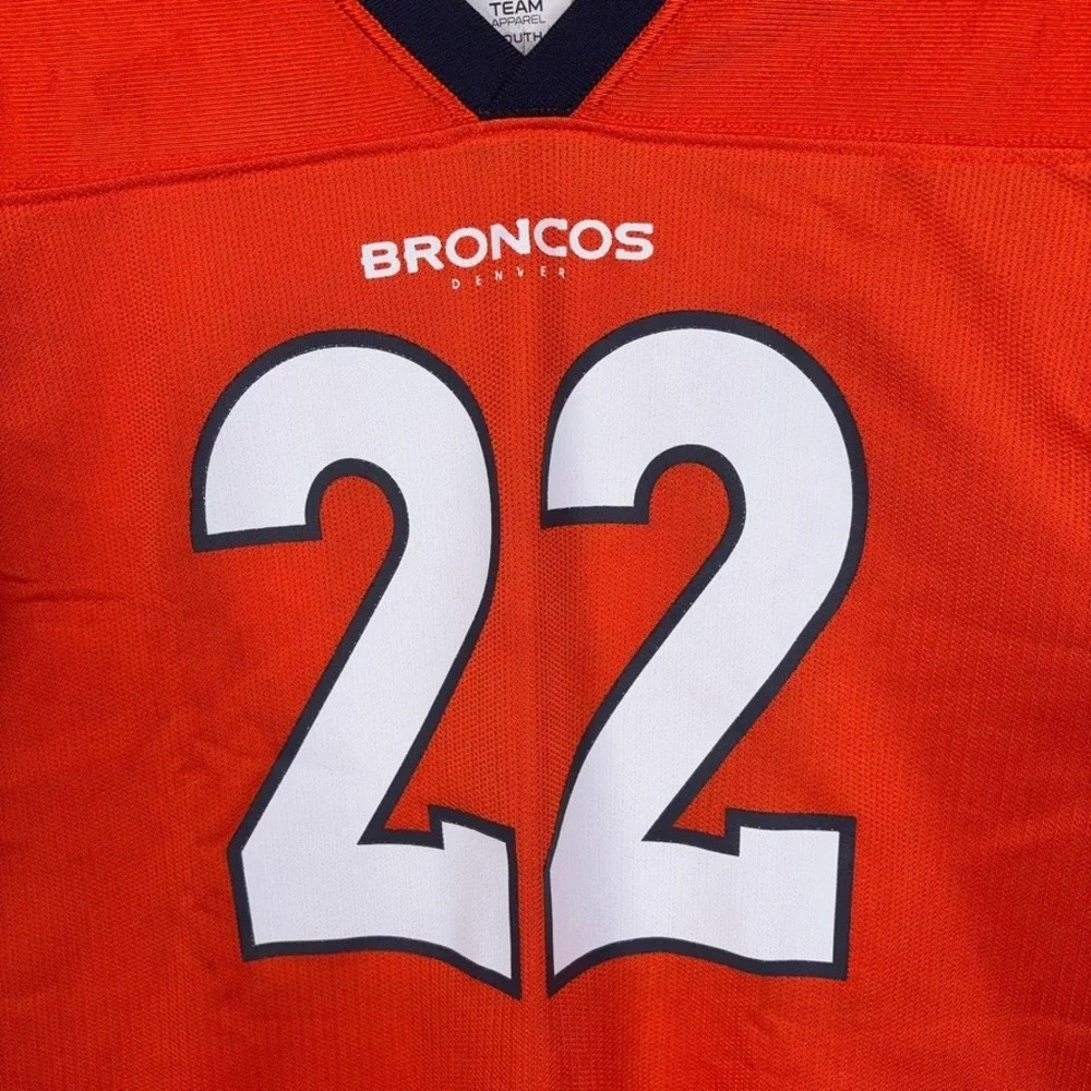Denver Broncos Jersey Youth XL Orange Anderson #22 Sports NFL Team Apparel